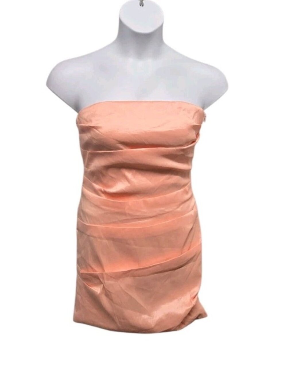 Allison & Kelly Strapless Taffeta Dress Size Large Pink Coquette Romantic